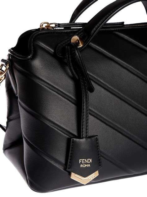 medium by the way fendi|black boston bag.